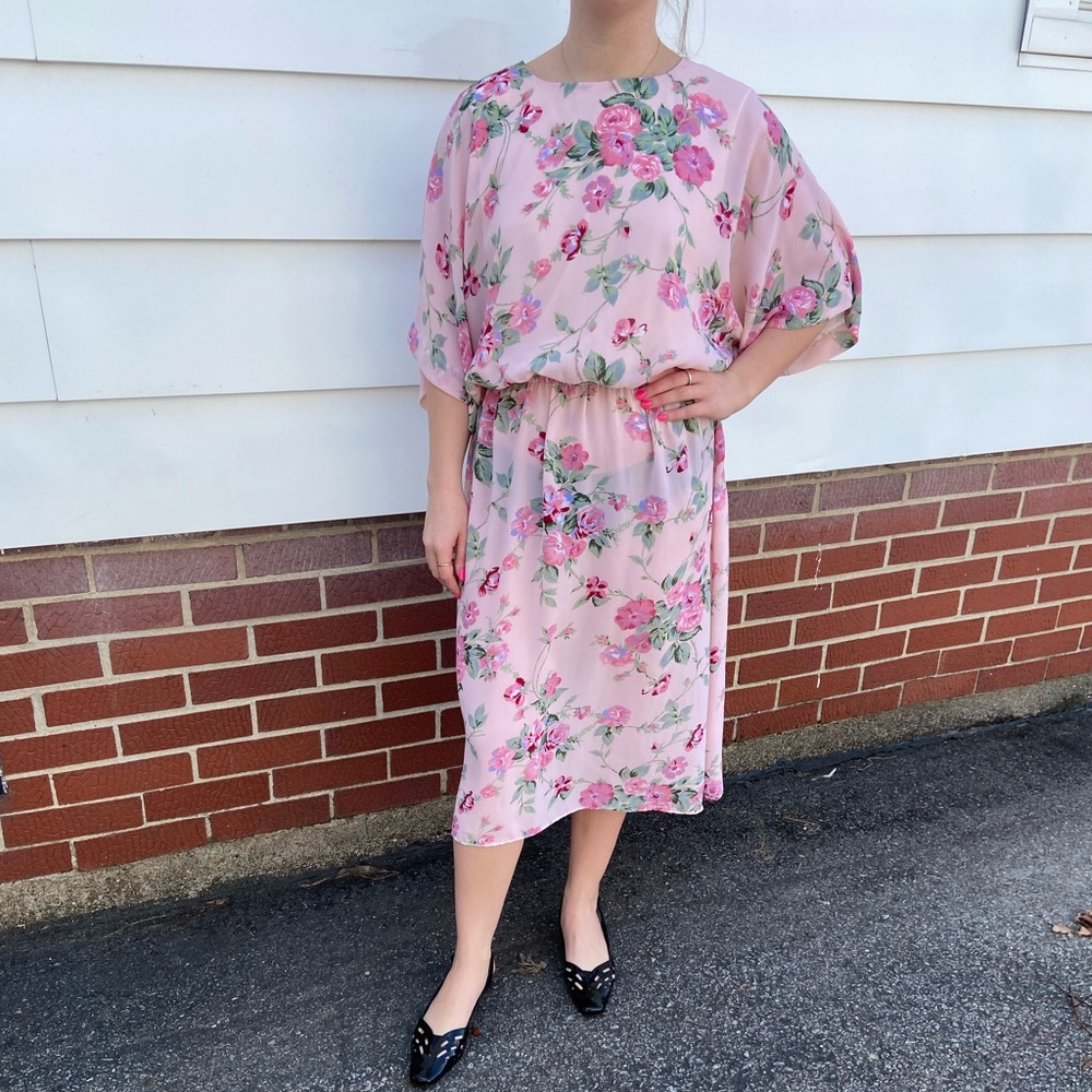 Vintage 80s Floral Dress